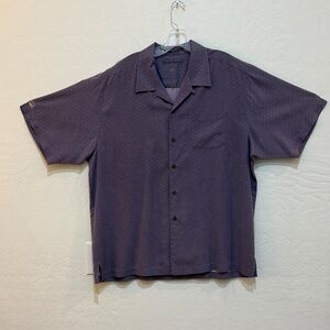 Tommy Bahama Men's Dark Purple Casual Button Down Shirt